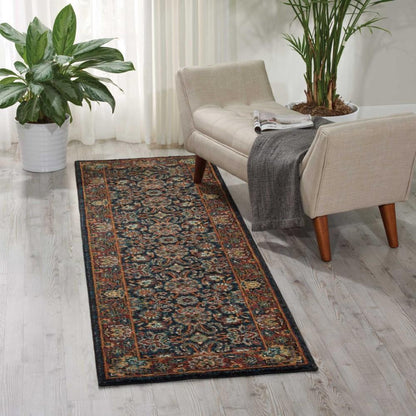 Nourison - 2020 NR201 Navy 23in x 11 Area Rug - NR201-99446362575 - CLOSEOUT veiw 2