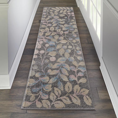 Nourison - Tranquil TRA03 Beige and Bone 23in x 73in Hallway Rug - TRA03-99446484086 veiw 2