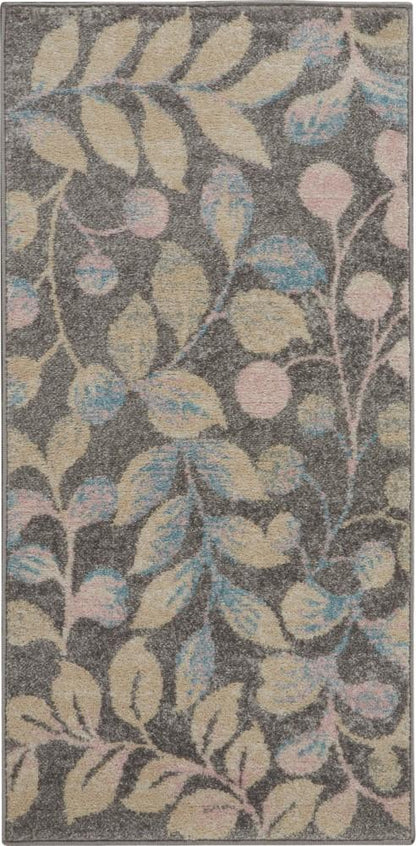 Nourison - Tranquil 2x4 Beige and Bone Botanical Small Rug - TRA03-99446484079 veiw 1