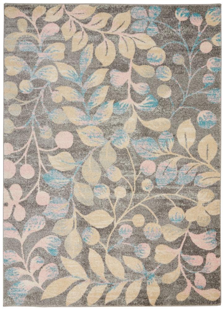 Nourison - Tranquil TRA03 Beige and Bone 53in x 73in Botanical Area Rug - TRA03-99446484116 veiw 1