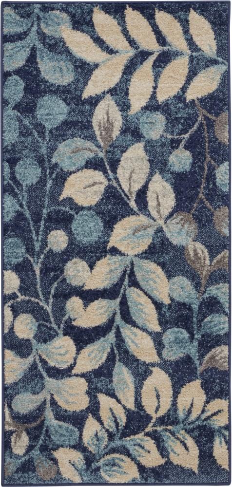 Nourison - Tranquil 2x4 Navy Blue Botanical Small Rug - TRA03-99446483966 veiw 1