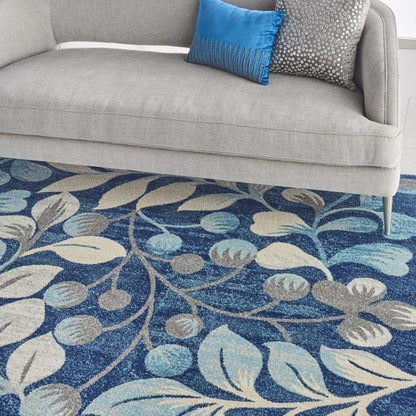 Nourison - Tranquil TRA03 Navy Blue 8x10 Large Rug - TRA03-99446484031 veiw 3