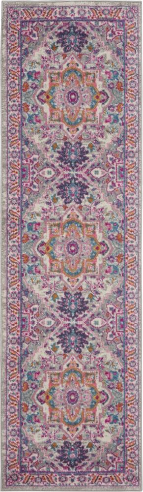 Nourison - Passion PSN20 Light Grey/Pink 22in x 76in Hallway Rug - PSN20-99446486806 veiw 1