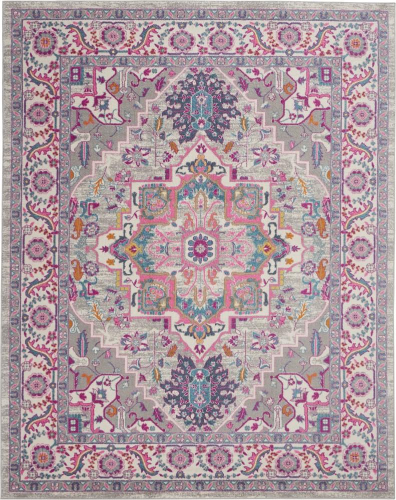 Nourison - Passion PSN20 Light Grey/Pink 9x12 Large Rug - PSN20-99446765222 veiw 1