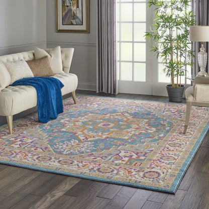 Nourison - Passion PSN20 Teal Multicolor 9x12 Large Rug - PSN20-99446765253 veiw 2