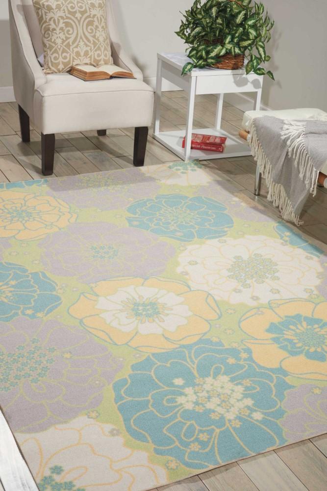 Nourison - Home & Garden RS021 Green 10x13 Rug - RS021-99446111906_CLOSEOUT veiw 2