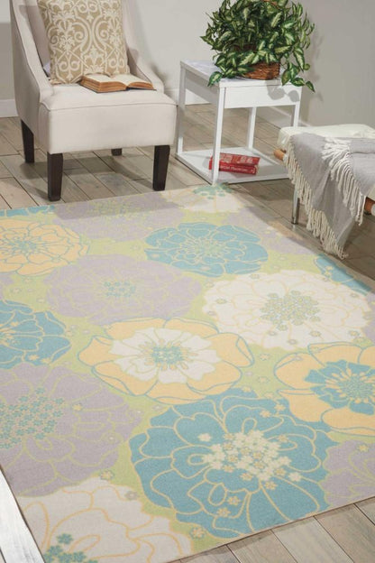 Nourison - Home & Garden RS021 Green 10x13 Rug - RS021-99446111906_CLOSEOUT veiw 2