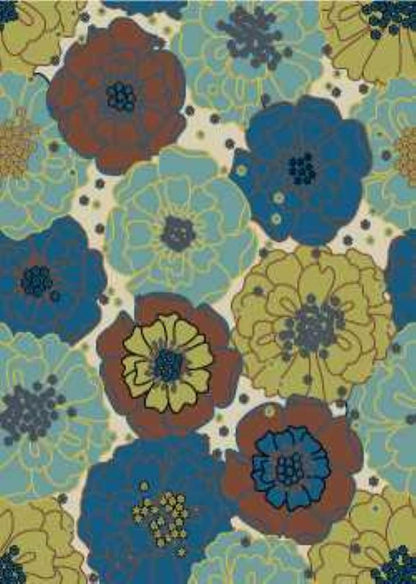 Nourison - Home & Garden RS021 Blue 10x13 Rug - RS021-99446111982_CLOSEOUT veiw 1