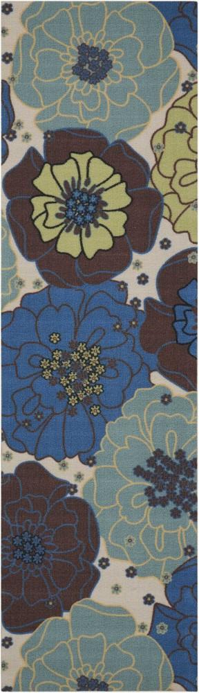 Nourison - Home & Garden RS021 Blue 23in x 8 Hallway Rug - RS021-99446336705_CLOSEOUT veiw 1