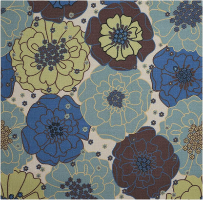 Nourison - Home & Garden RS021 Blue 66in x Square Rug - RS021-99446354488_CLOSEOUT veiw 1