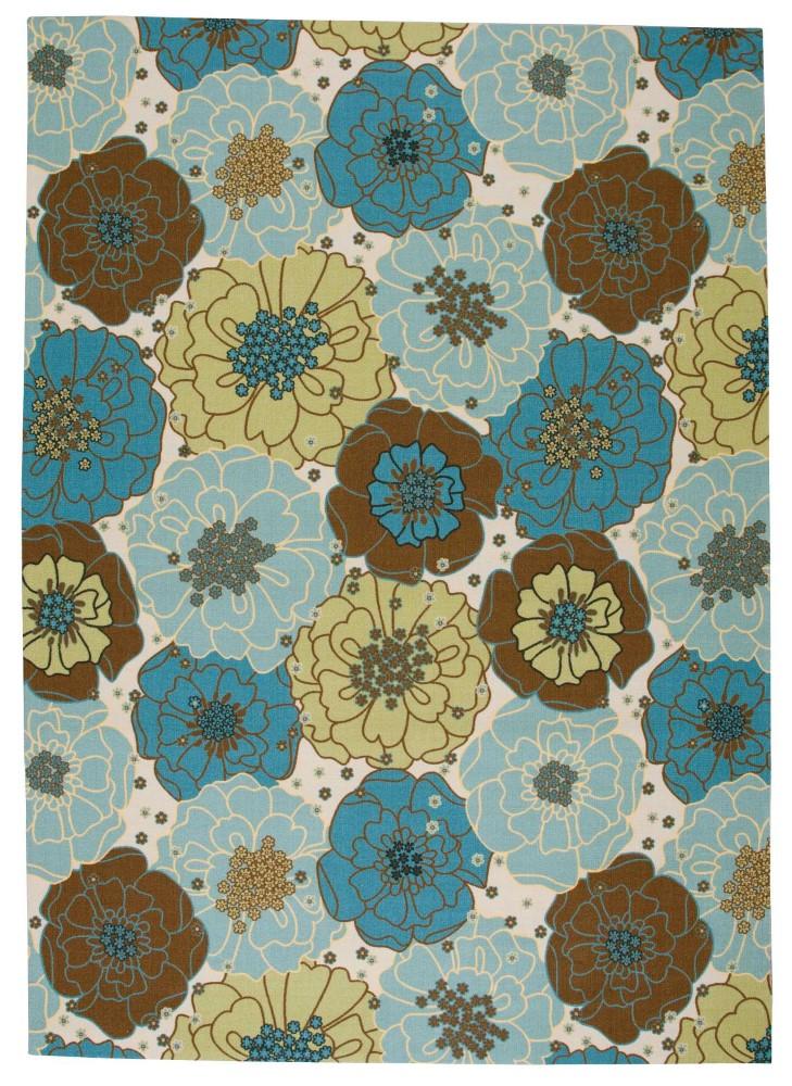 Nourison - Home & Garden RS021 Blue 79in x 1010in Rug - RS021-99446111975_CLOSEOUT veiw 1