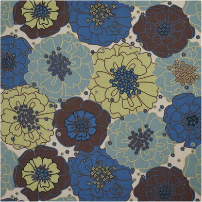 Nourison - Home & Garden RS021 Blue 86in x Square Rug - RS021-99446354419_CLOSEOUT veiw 1