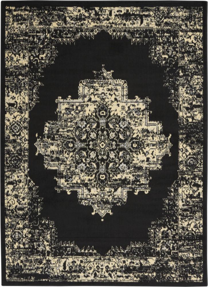 Nourison - Grafix GRF14 Black and White 53in x 73in Area Rug - GRF14-99446395085 veiw 1