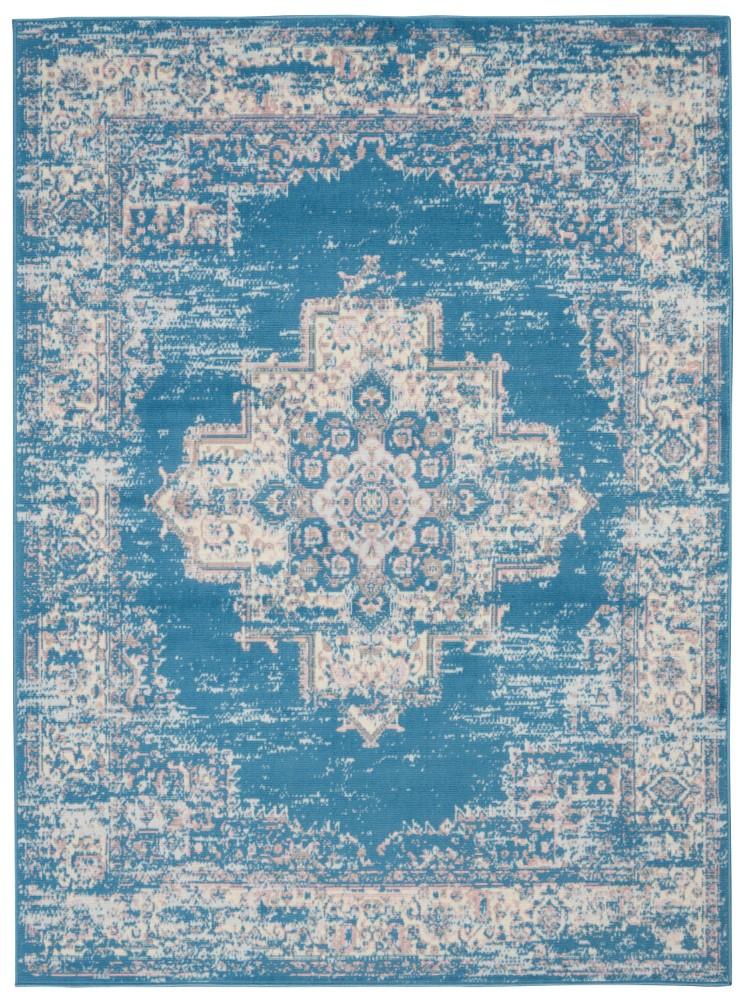Nourison - Grafix GRF14 Blue 53in x 73in Persian Area Rug - GRF14-99446477910 veiw 1