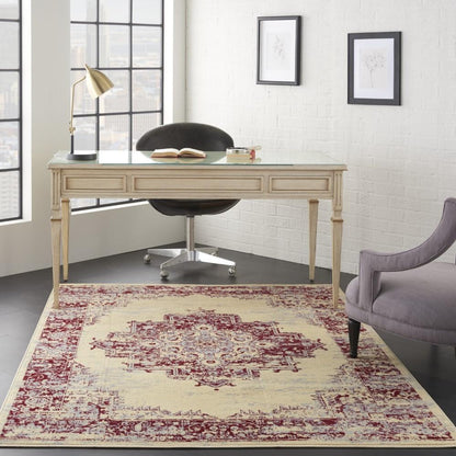 Nourison - Grafix GRF14 Red and White 53in x 73in Area Rug - GRF14-99446395092 veiw 2