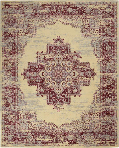 Nourison - Grafix GRF14 Red and White 710in x 910in Large Rug - GRF14-99446395108 veiw 1