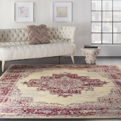 Nourison - Grafix GRF14 Red and White 710in x 910in Large Rug - GRF14-99446395108 veiw 2