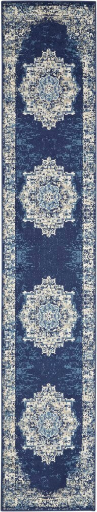 Nourison - Grafix GRF14 Blue 23in x 76in Hallway Rug - GRF14-99446411709 veiw 1