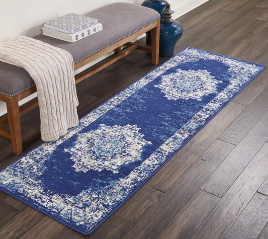 Nourison - Grafix GRF14 Blue 23in x 76in Hallway Rug - GRF14-99446411709 veiw 2