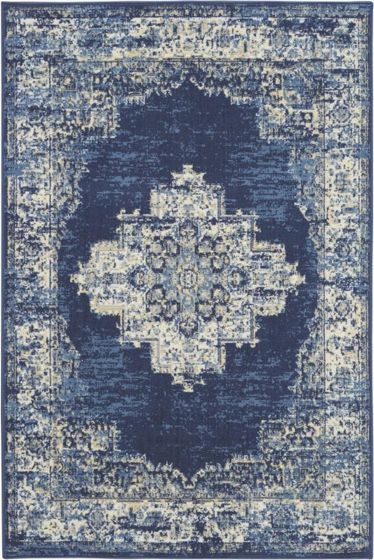 Nourison - Grafix GRF14 Blue 53in x 73in Area Rug - GRF14-99446411716 veiw 1