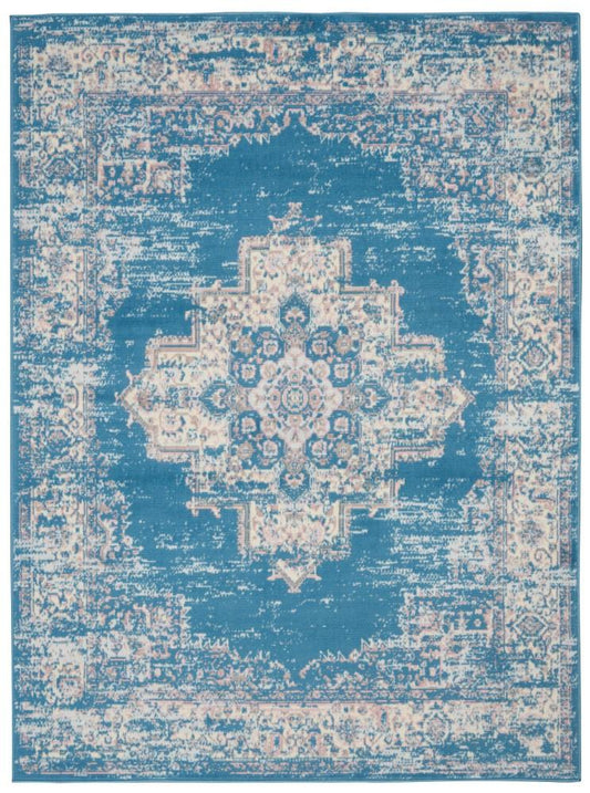 Nourison - Grafix GRF14 Blue 39in x 59in Persian Area Rug - GRF14-99446481535 veiw 1