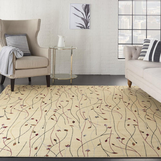 Nourison - Grafix GRF15 Cream White 710in x 910in Large Rug - GRF15-99446395122 veiw 2