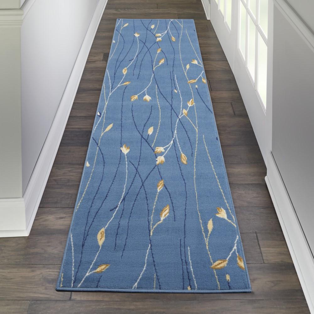 Nourison - Grafix GRF15 Blue 23in x 76in Hallway Rug - GRF15-99446411761 veiw 2