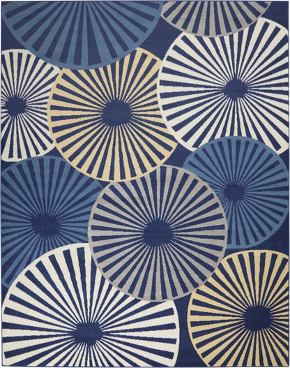 Nourison - Grafix GRF20 Navy and Cream White 710in x 910in Large Rug - GRF20-99446412003 - CLOSEOUT veiw 1