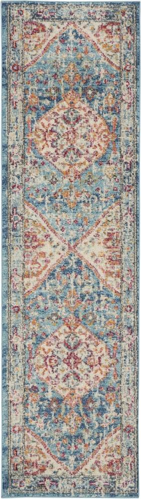 Nourison - Passion 22in x 76in Ivory Light Blue Area Rug - PSN23-99446734884 veiw 1