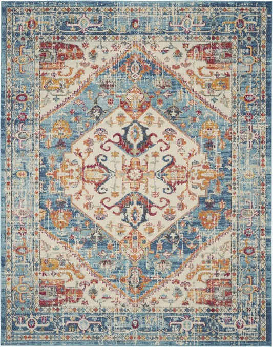 Nourison - Passion 67in x 96in Ivory Light Blue Area Rug - PSN23-99446734952 veiw 1