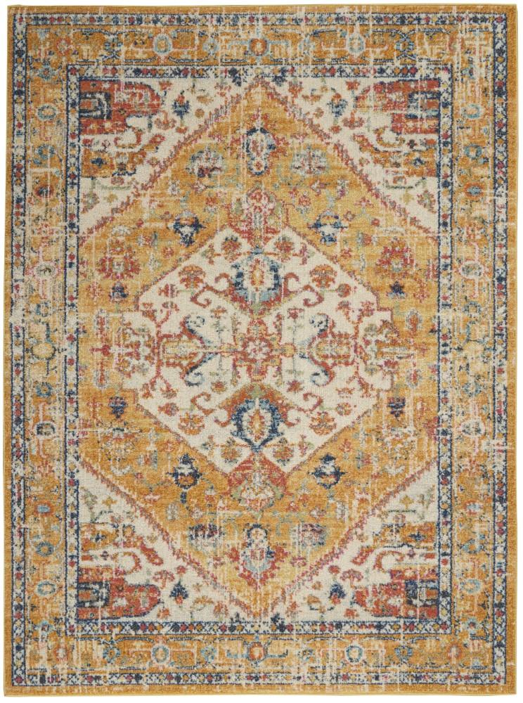 Nourison - Passion 53in x 73in Ivory and Yellow Area Rug - PSN23-99446477293 veiw 1