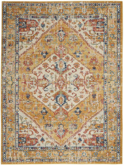 Nourison - Passion 53in x 73in Ivory and Yellow Area Rug - PSN23-99446477293 veiw 1