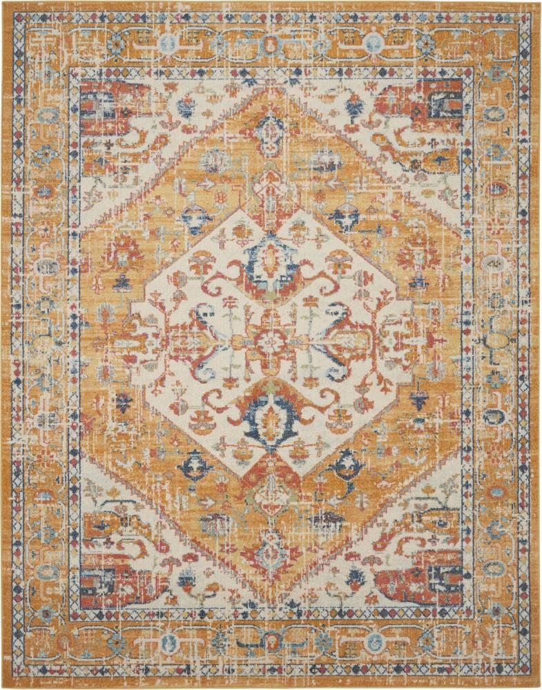 Nourison - Passion 67in x 96in Ivory and Yellow Area Rug - PSN23-99446735140 veiw 1