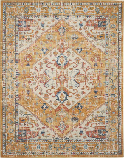 Nourison - Passion 67in x 96in Ivory and Yellow Area Rug - PSN23-99446735140 veiw 1