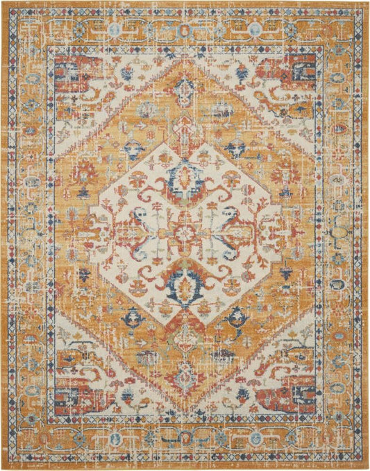 Nourison - Passion 67in x 96in Ivory and Yellow Area Rug - PSN23-99446735140 veiw 1