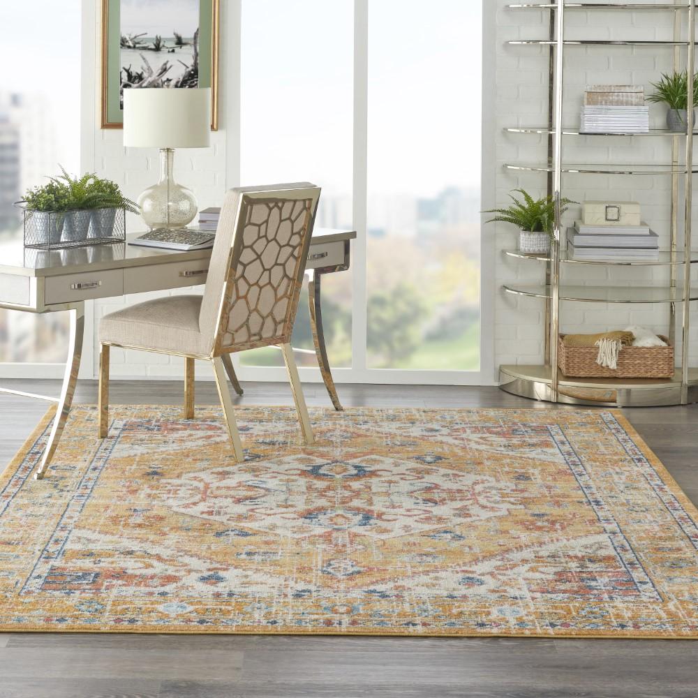 Nourison - Passion 67in x 96in Ivory and Yellow Area Rug - PSN23-99446735140 veiw 2
