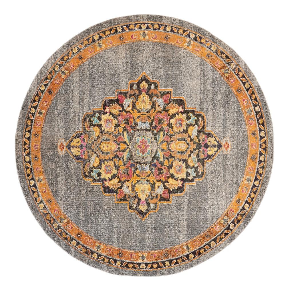 Nourison - Passionate PST01 Bone Multicolor 710in x Round Large Rug - PST01-99446454607_CLOSEOUT veiw 1