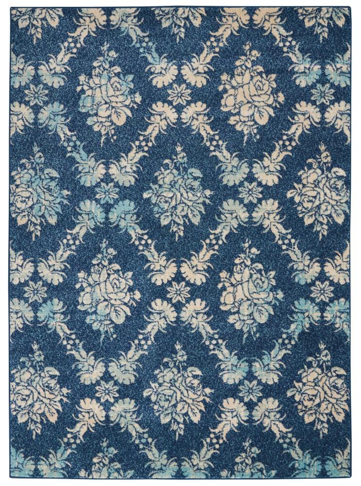 Nourison - Tranquil TRA09 Navy Blue 6x9 Vintage Area Rug - TRA09-99446489265_CLOSEOUT veiw 1
