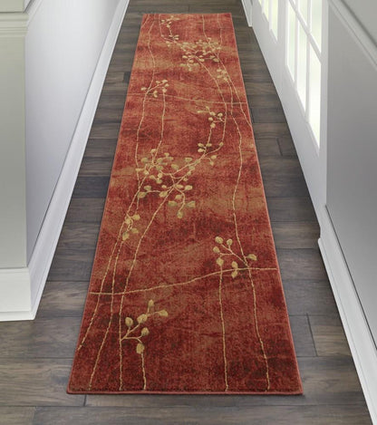 Nourison - Somerset ST74 Red 23in x 10 Hallway Rug - ST74-99446376152 veiw 2