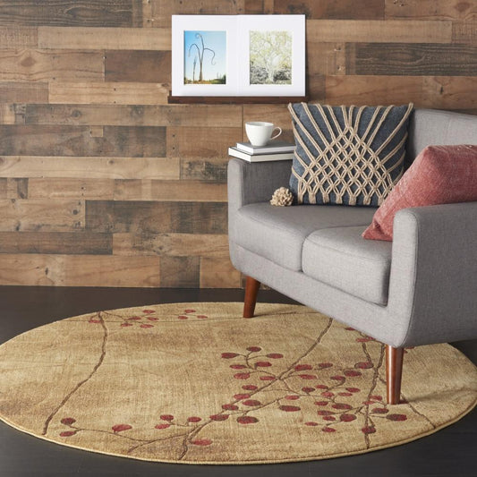 Nourison - Somerset ST74 Brown 3 6in x Round Area Rug - ST74-99446331663 veiw 2