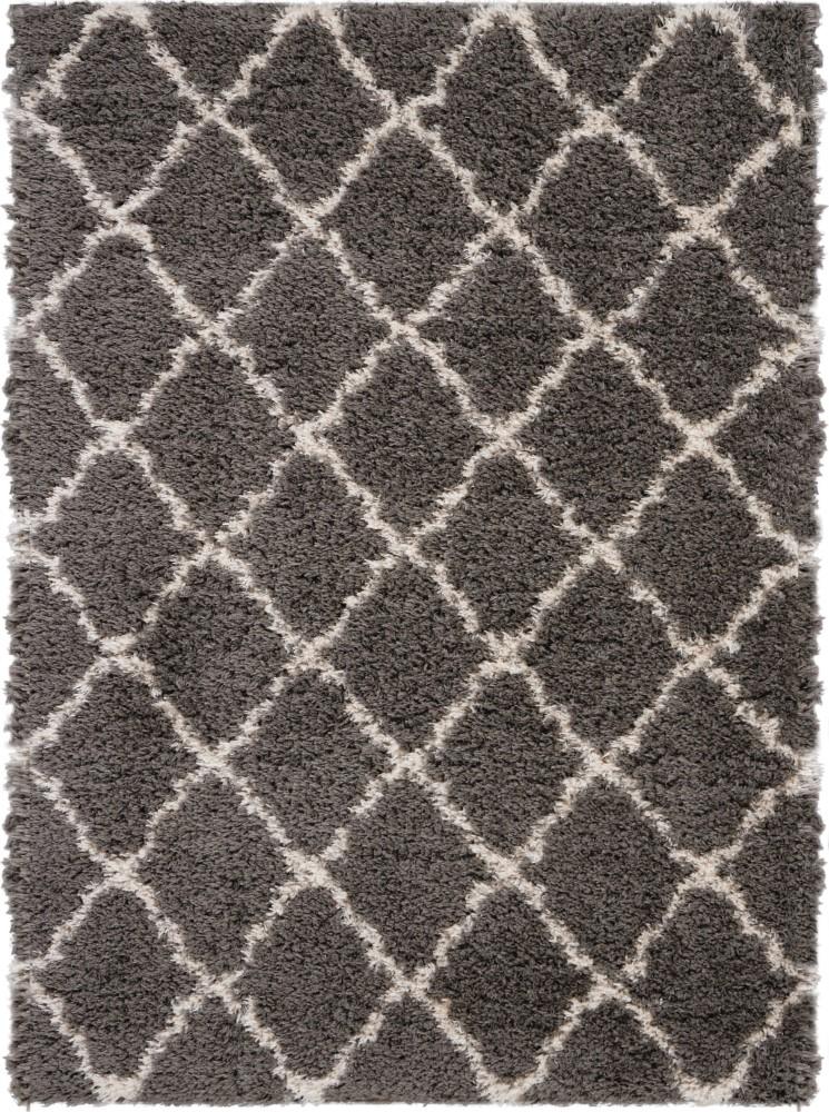 Nourison - Luxe Shag LXS02 Dark Grey 9x12 Oversized Rug - LXS02-99446459602 veiw 1