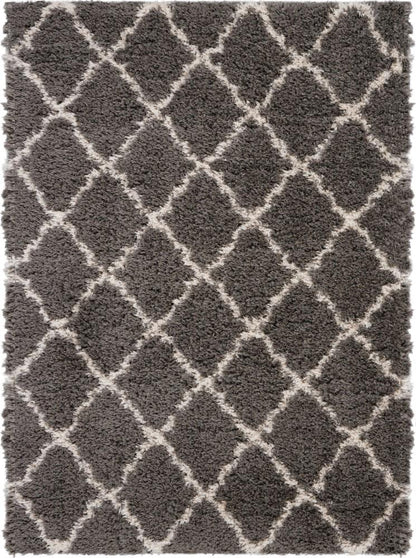 Nourison - Luxe Shag LXS02 Dark Grey 9x12 Oversized Rug - LXS02-99446459602 veiw 1