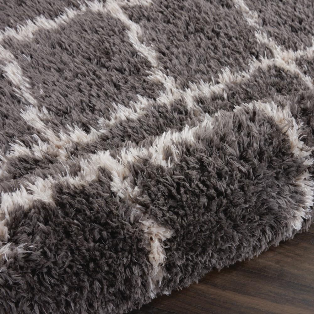 Nourison - Luxe Shag LXS02 Dark Grey 9x12 Oversized Rug - LXS02-99446459602 veiw 2