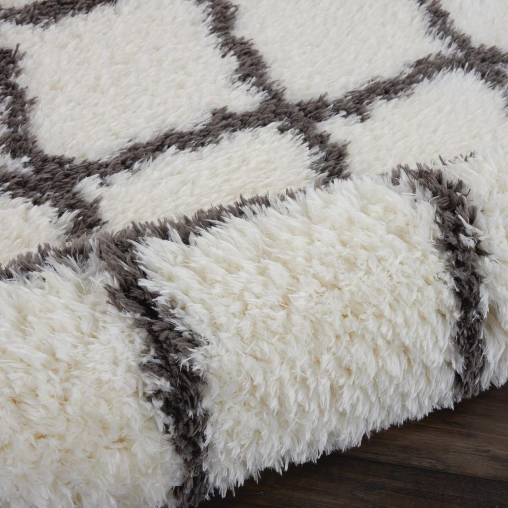 Nourison - Luxe Shag LXS02 White 9x12 Oversized Rug - LXS02-99446459510 veiw 2