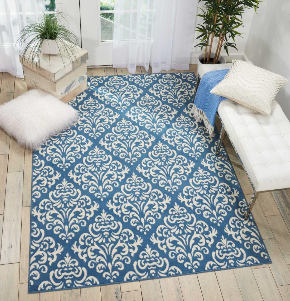 Nourison - Grafix GRF06 Blue 53in x 73in Area Rug - GRF06-99446411648_CLOSEOUT veiw 2