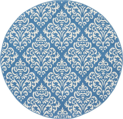 Nourison - Grafix GRF06 Blue 53in x Round Area Rug - GRF06-99446459145_CLOSEOUT veiw 1