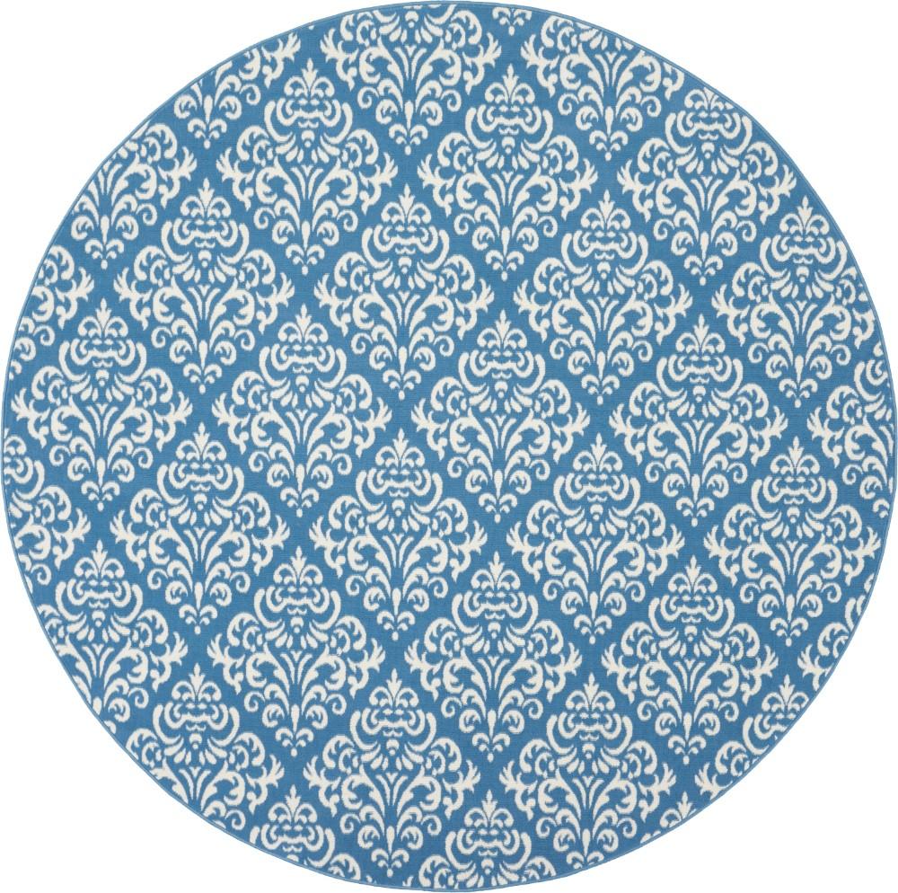 Nourison - Grafix GRF06 Blue 8 x Round Large Rug - GRF06-99446459121_CLOSEOUT veiw 1