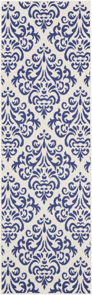 Nourison - Grafix GRF06 Navy Blue and White 23in x 76in Hallway Rug - GRF06-99446411662 veiw 1