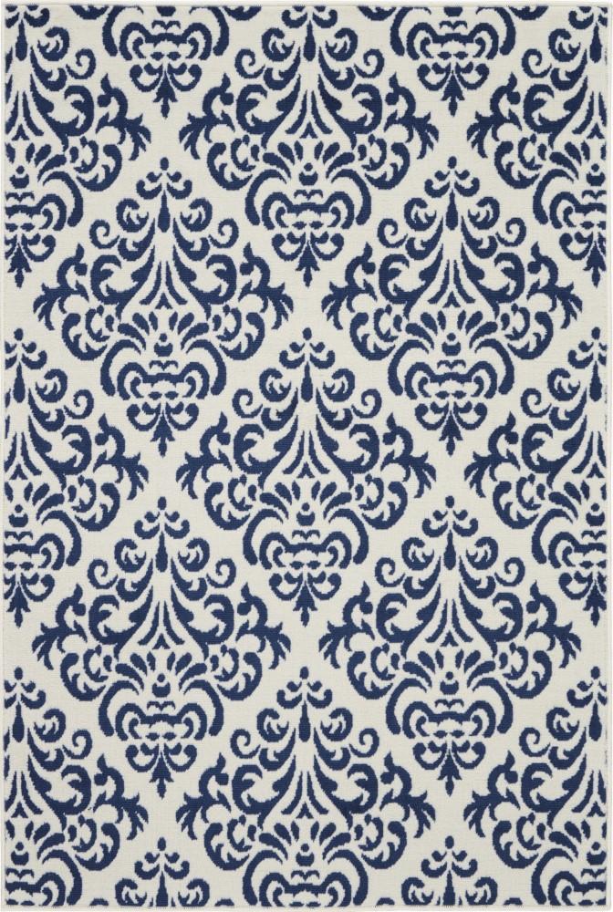 Nourison - Grafix GRF06 Navy Blue and White 39in x 59in Area Rug - GRF06-99446459084 veiw 1