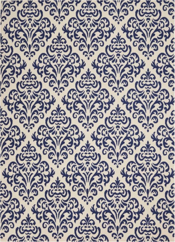 Nourison - Grafix GRF06 Navy Blue and White 53in x 73in Area Rug - GRF06-99446411679 veiw 1